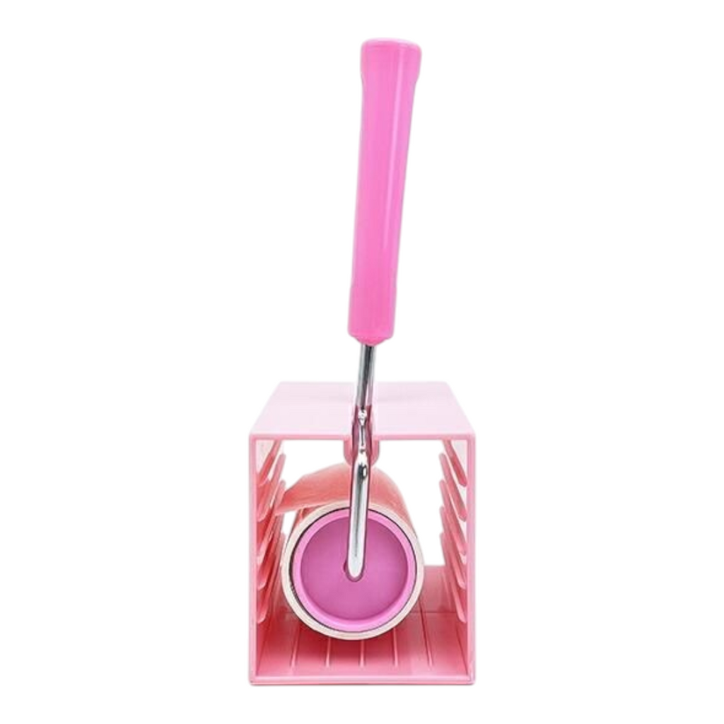 Twinkle Glory My Melody sticky roller cleaner in a light pink ABS case with a bright pink handle