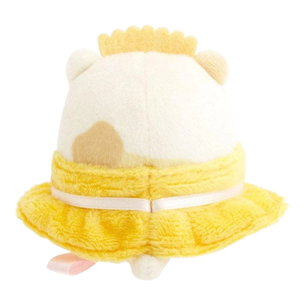 Twinkle Glory San-X Sumikko Gurashi Neko plush in a yellow waitress outfit seen from the back