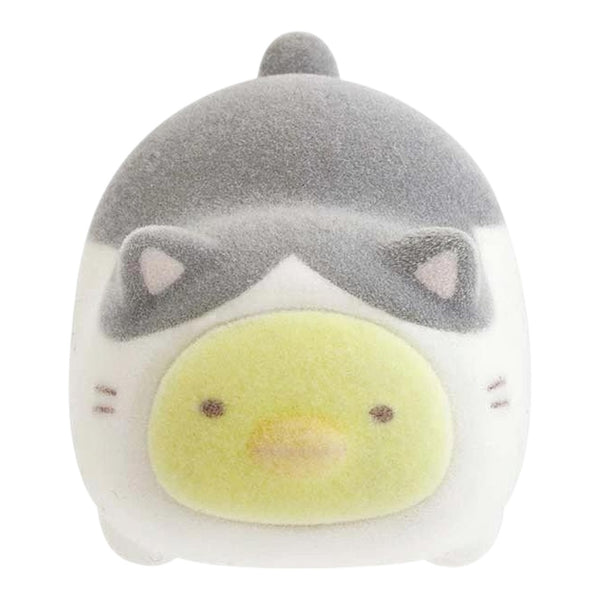Twinkle Glory San-X Sumikko Gurashi Penguin? tenori plush wearing a grey and white cat costume