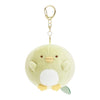 Twinkle Glory San-X Sumikko Gurashi Penguin? round plush keychain with a gold-tone metal clasp