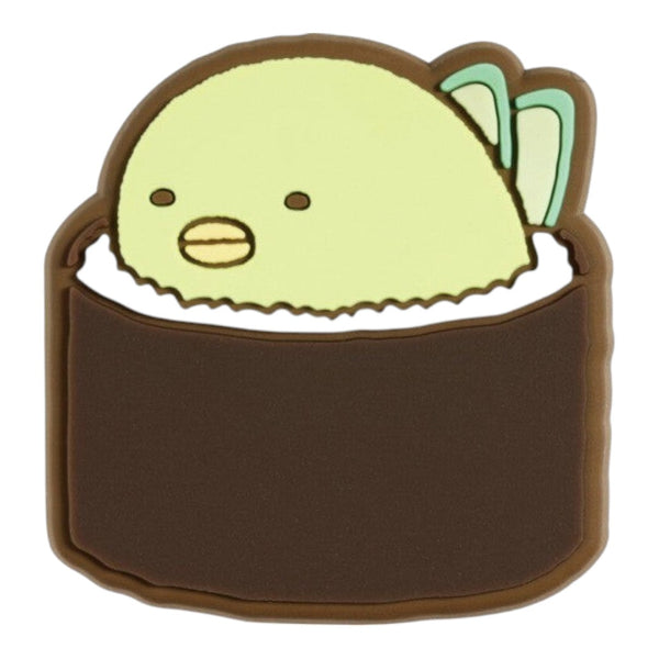 Twinkle Glory San-X Sumikko Gurashi Penguin? rubber magnet featuring the character inside a sushi roll design