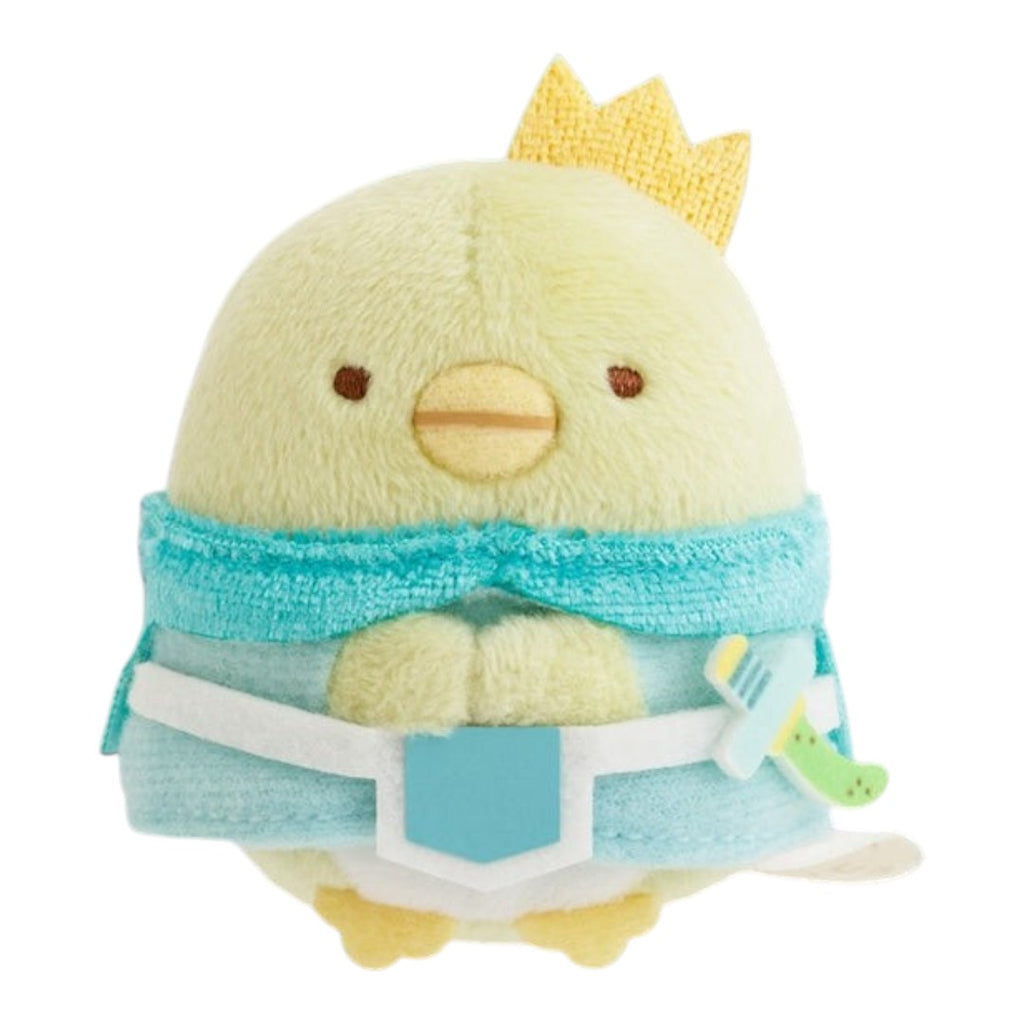 Twinkle Glory San-X Sumikko Gurashi Penguin? Tenori plush wearing a crown and blue cape from Kingdom of the Sky.