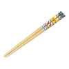 Twinkle Glory Pokemon bamboo chopsticks featuring Pikachu, Lucario, and Cinderace, 16.5cm long with non-slip tips.