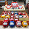 Twinkle Glory collection of hand-painted porcelain Daruma lucky cat mascots in various bright colours