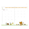 Twinkle Glory San-X Rilakkuma 2026 B6 monthly planner diary open to April with cute character illustrations