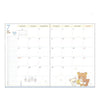 Twinkle Glory San-X Rilakkuma 2026 B6 monthly planner diary open to a July calendar page with cute character graphics