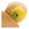 Twinkle Glory San-X Rilakkuma plush ear detail featuring a soft brown and yellow texture with a green clover charm