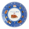 Twinkle Glory San-X Rilakkuma Anytime Sushi blue porcelain plate featuring cute character illustrations