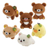 Twinkle Glory San-X Rilakkuma Chairoikoguma Kumakyun Days tenori plush collection featuring six soft polyester figures.