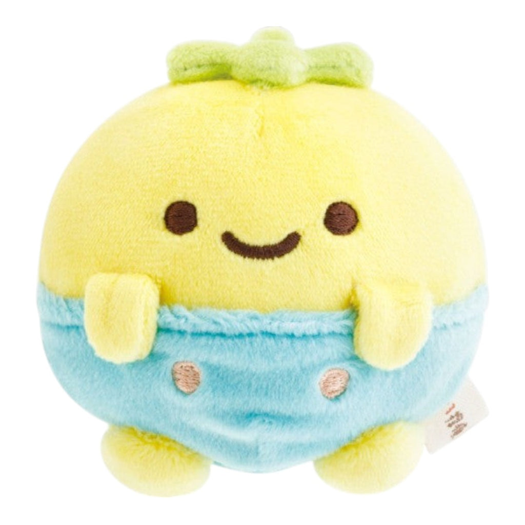 Twinkle Glory San-X Pucchy plush toy in yellow and blue, featuring soft polyester fabric and embroidered details.