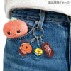 Twinkle Glory San-X Uso Tantei Tomanto acrylic 3-charm keyring attached to blue denim jeans pocket