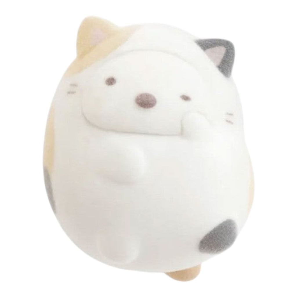 Twinkle Glory San-X Sumikko Gurashi Shirokuma plush in a soft white and beige cat costume with embroidered details