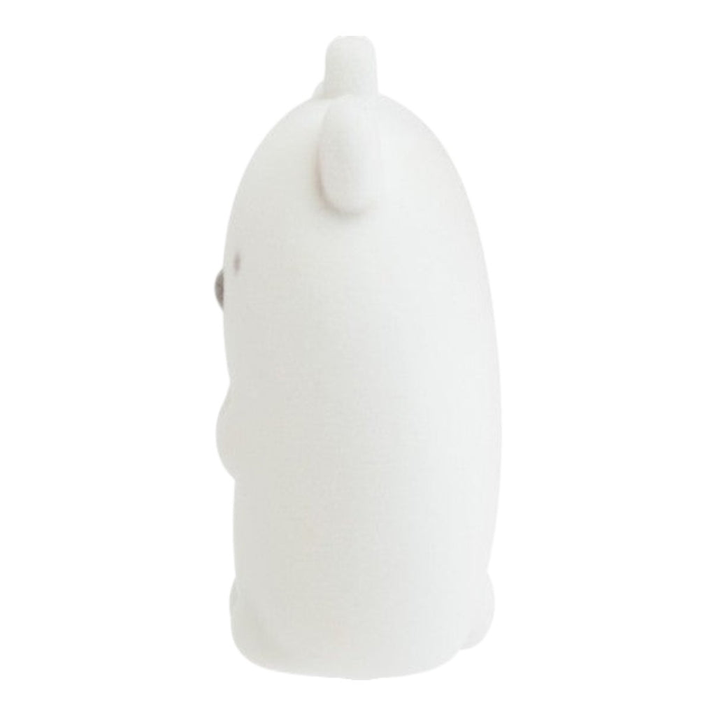 Twinkle Glory San-X Sumikko Gurashi Shirokuma white polar bear flocked plush keychain, side view