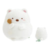 Twinkle Glory San-X Sumikko Gurashi Shirokuma restaurant plush holding a small food item with embroidered details