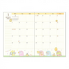 Twinkle Glory San-X Sumikko Gurashi 2026 A6 monthly planner diary open to January with cute crane game illustrations