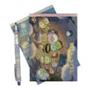 Twinkle Glory San-X Sumikko Gurashi campfire memo pad featuring Kingdom of the Sky characters and matching pen
