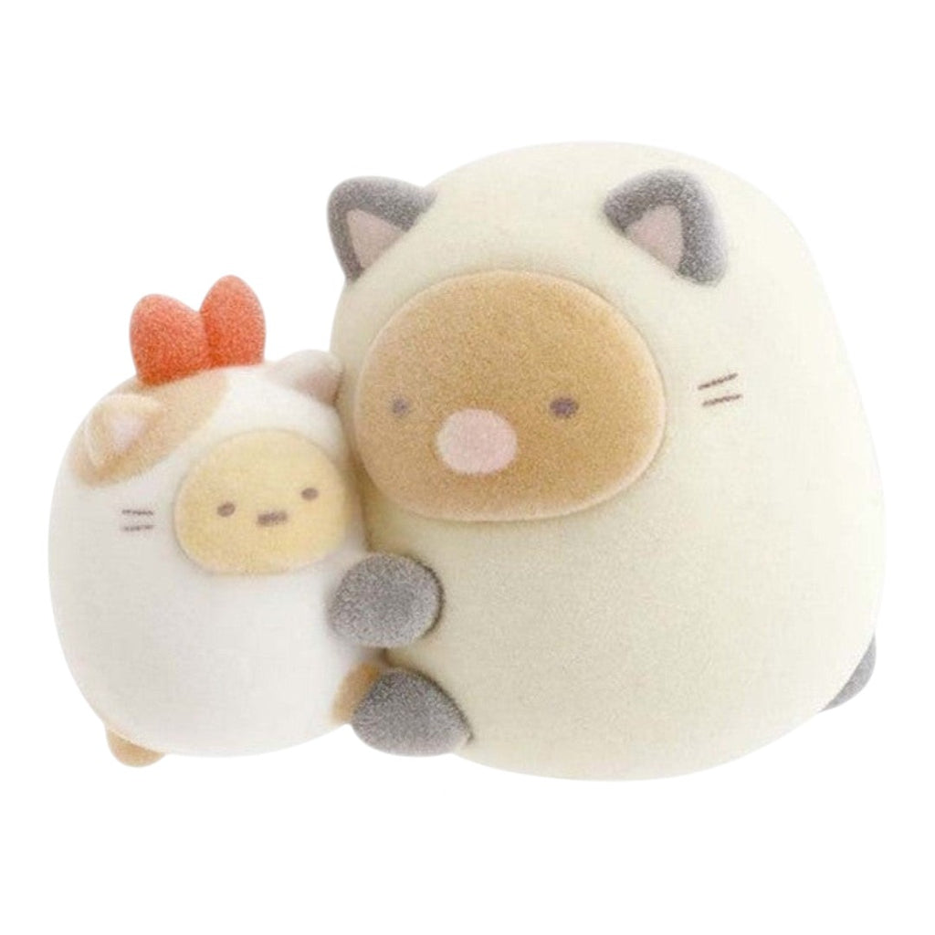 Twinkle Glory San-X Sumikko Gurashi Ebifurai-no-shippo and Tonkatsu plush set in cute cat costumes