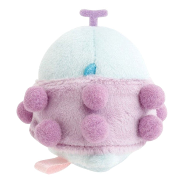 Twinkle Glory San-X Sumikko Gurashi Grape Fruit Parlor Tenori plush featuring a soft purple and light blue design.