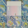 Twinkle Glory San-X Sumikko Gurashi memo pad featuring Kingdom of the Sky characters on a pastel gradient background