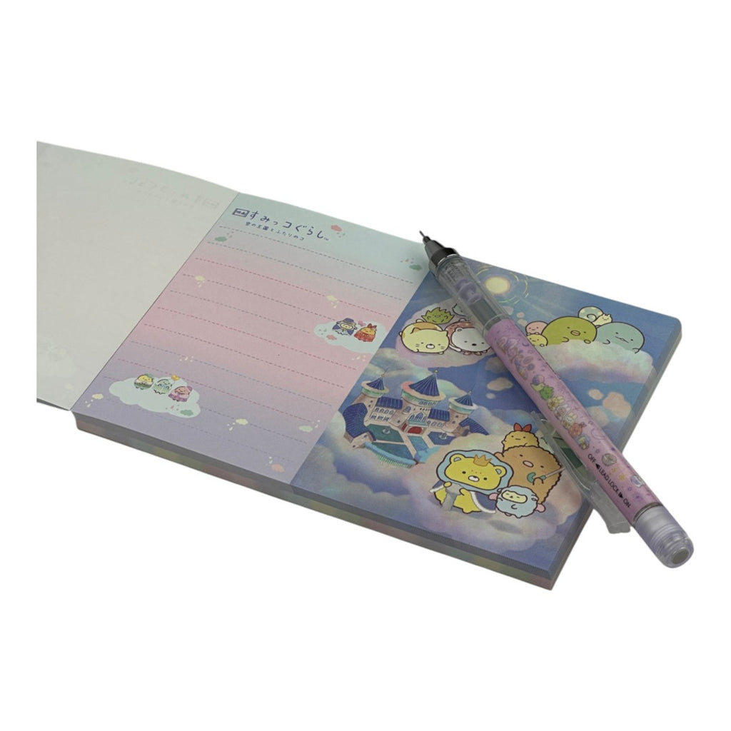 Twinkle Glory San-X Sumikko Gurashi Kingdom of the Sky memo pad with dreamy character illustrations and lined pages