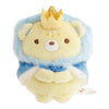 Twinkle Glory San-X Sumikko Gurashi Ouji prince plush wearing a yellow crown and blue cape, 6.5cm soft toy