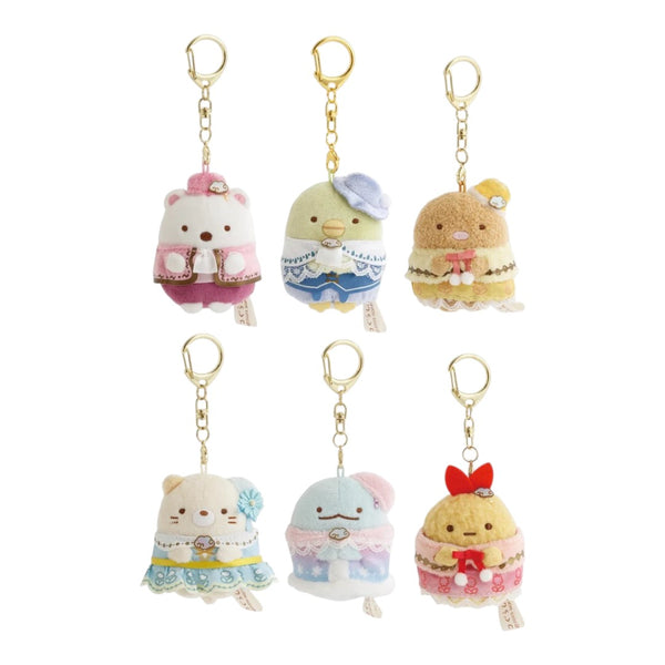 Twinkle Glory San-X Sumikko Gurashi Kingdom of the Sky plush keychains in various character outfits and colors