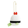 Twinkle Glory San-X Sumikko Gurashi Ebifurai no Shippo plush keychain shaped like a white rice sushi gunkan roll