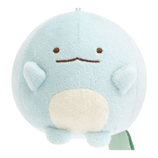 Twinkle Glory San-X Sumikko Gurashi Tokage round blue polyester hanging plush toy with a cute lizard character design