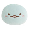 Twinkle Glory San-X Sumikko Gurashi Tokage plush badge in soft light blue polyester with a shy happy expression