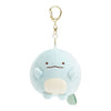 Twinkle Glory San-X Sumikko Gurashi Tokage round blue plush keychain with gold clasp