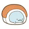 Twinkle Glory San-X Sumikko Gurashi Tokage rubber magnet featuring the blue lizard character as a sushi roll