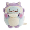 Twinkle Glory San-X Sumikko Gurashi Tokage Tenori plush in soft purple and blue polyester with embroidered details.