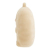 Twinkle Glory San-X Sumikko Gurashi Tonkatsu flocked keychain in beige with a soft velvety texture, side view.