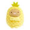 Twinkle Glory San-X Sumikko Gurashi Tonkatsu plush toy wearing a yellow pineapple costume from the Fruit Parlor series