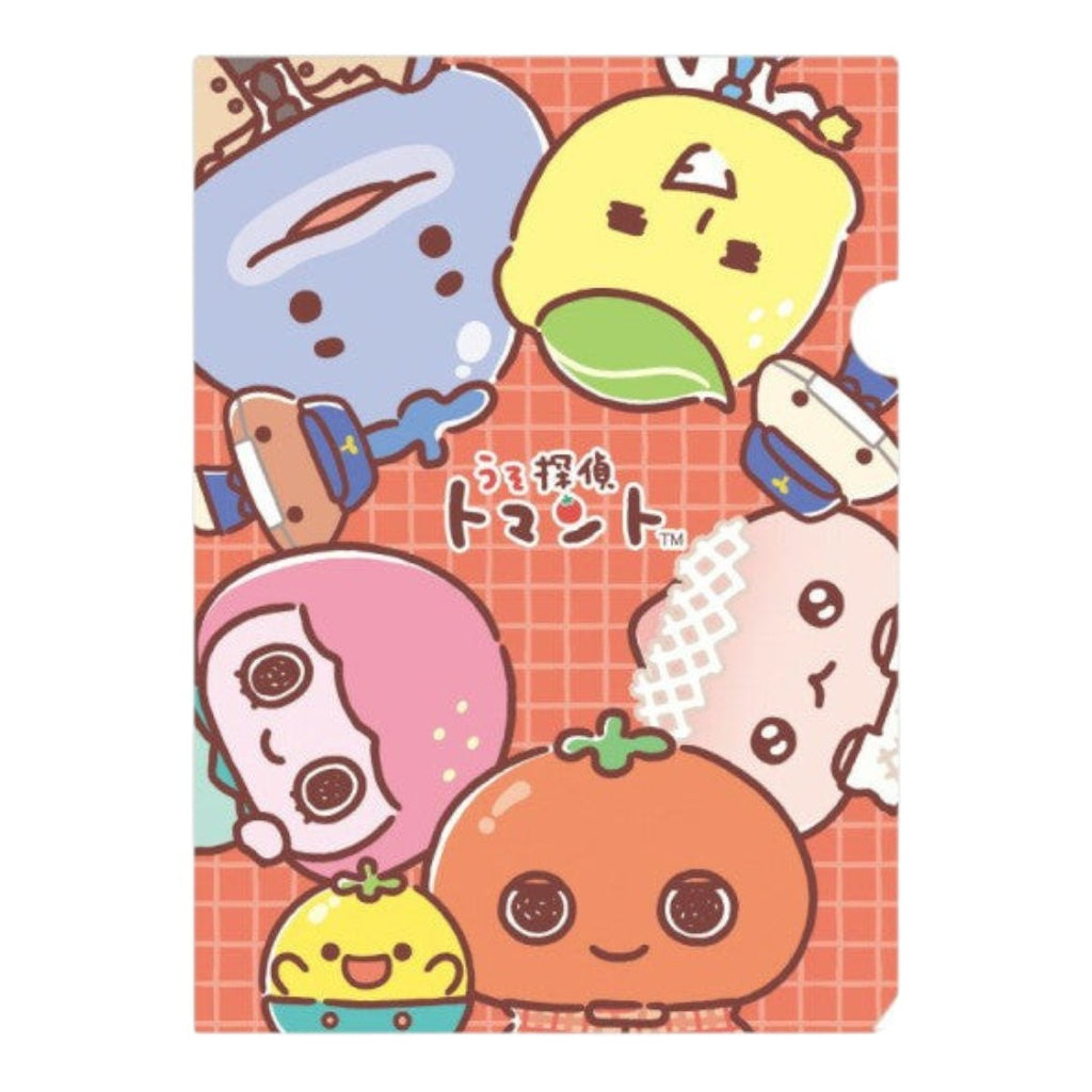 Twinkle Glory San-X Uso Tantei Tomanto A4 clear file folder in debut orange with cute character illustrations