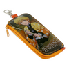 Twinkle Glory Demon Slayer Zenitsu PVC polyester key case with a secure zipper and retractable reel