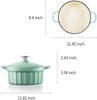 BUYDEEM CP521 Enamelled Cast Iron Dutch Oven dimensions sheet, 11.81 x 8.6 in