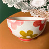 Hand painted floral design ceramic bowl (12cm)