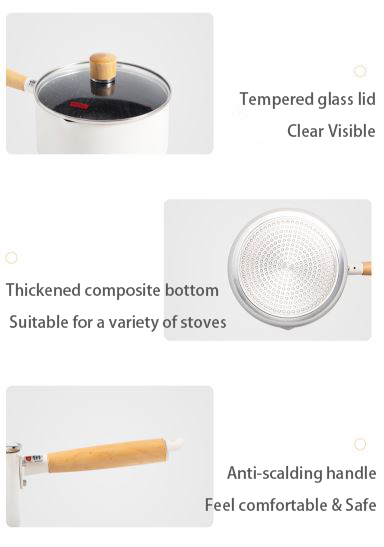 Feature overview of Pastel Colour Stove Top Pots