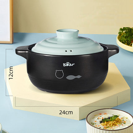 Bear Heat Resistant Spodumene Ceramic Cooking Casserole