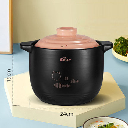 Bear Heat Resistant Spodumene Ceramic Cooking Casserole