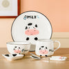 Cartoon Animals Ceramic Dinnerware Set 6pcs - Milk Cow
