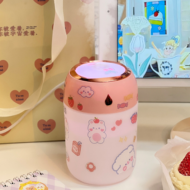 Cute Rabbit Humidifier Cartoon Rabbit Humidifier With DIY Cute Stickers – Twinkle Glory