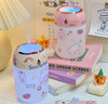Pink and White Cartoon Rabbit Humidifier With Cute Sticker