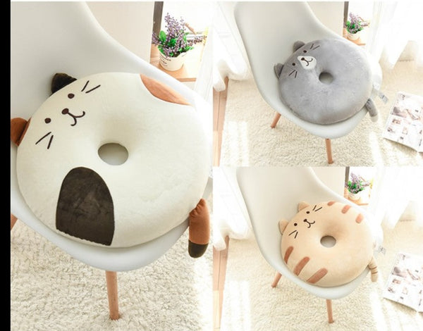 Cat Foam Round Donut Shape Seat Cushion
