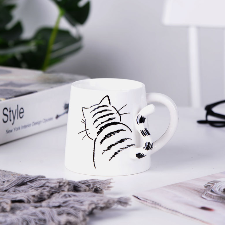 Ceramic 3D Animal Tail Mug