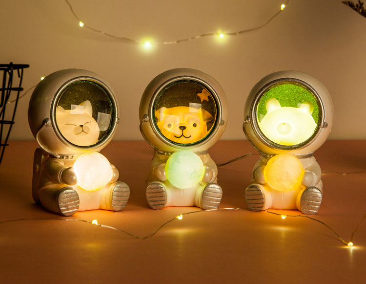 Cute Animal Astronaut Night Light Lamp