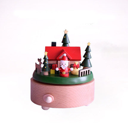 Generic Brand Premium Wooden Christmas Santa Claus House Music Box | 1547