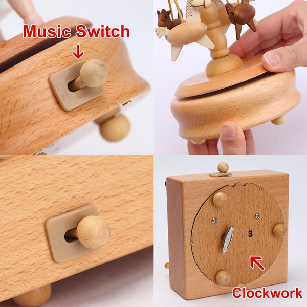 Generic Brand Premium Wooden Christmas Tree  Music Box  | 1905