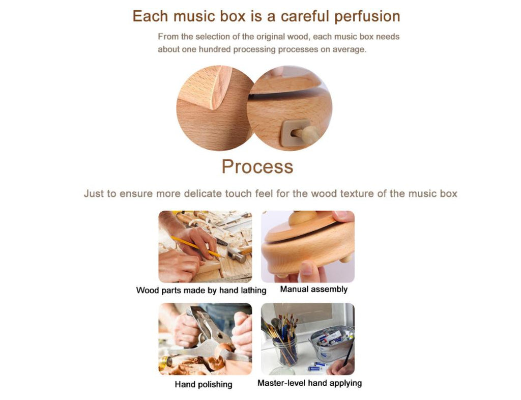 Generic Brand Wooden Music Box - Rainbow Castle | 1904